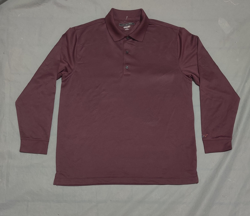 Greg Norman Men Sport Maroon Polo T Shirt