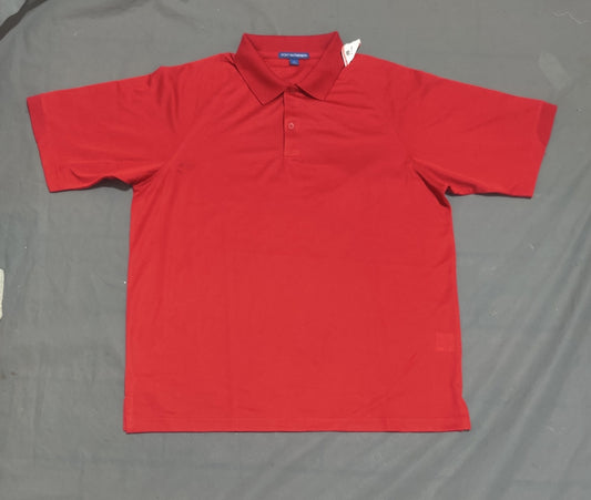 Port Authority Men Sport Red Polo T Shirt