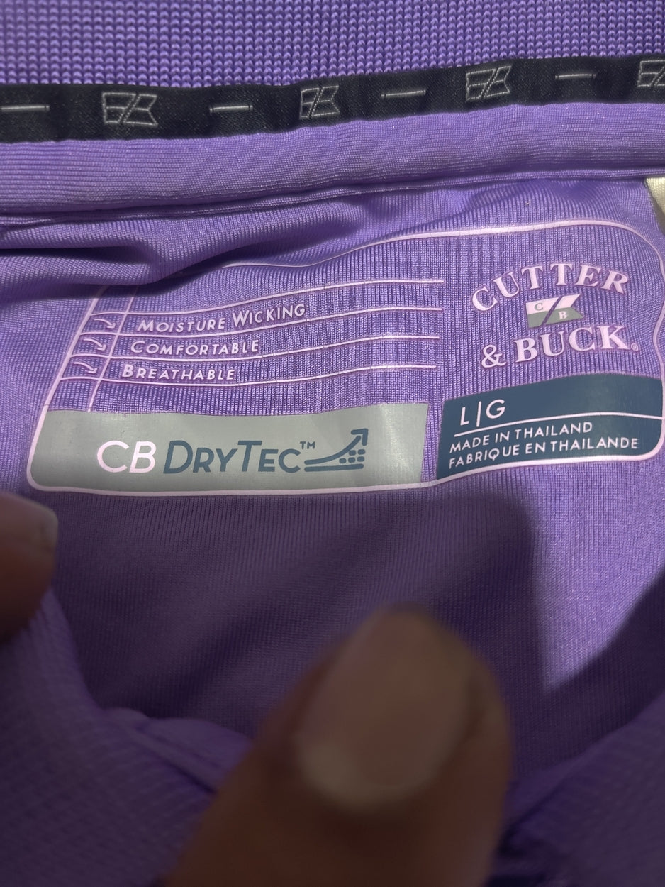 Cutter & Buck Men Sport Purple Polo T Shirt