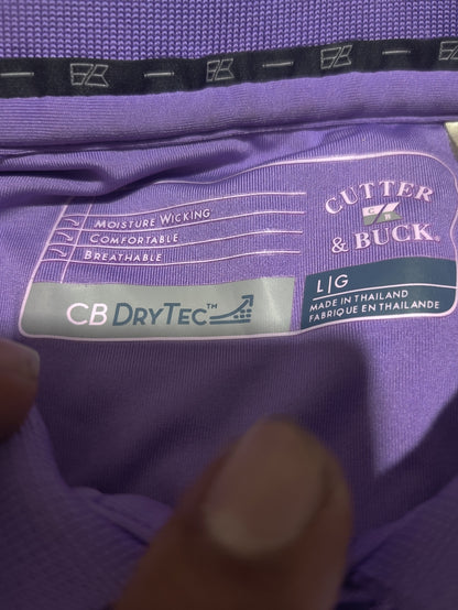 Cutter & Buck Men Sport Purple Polo T Shirt