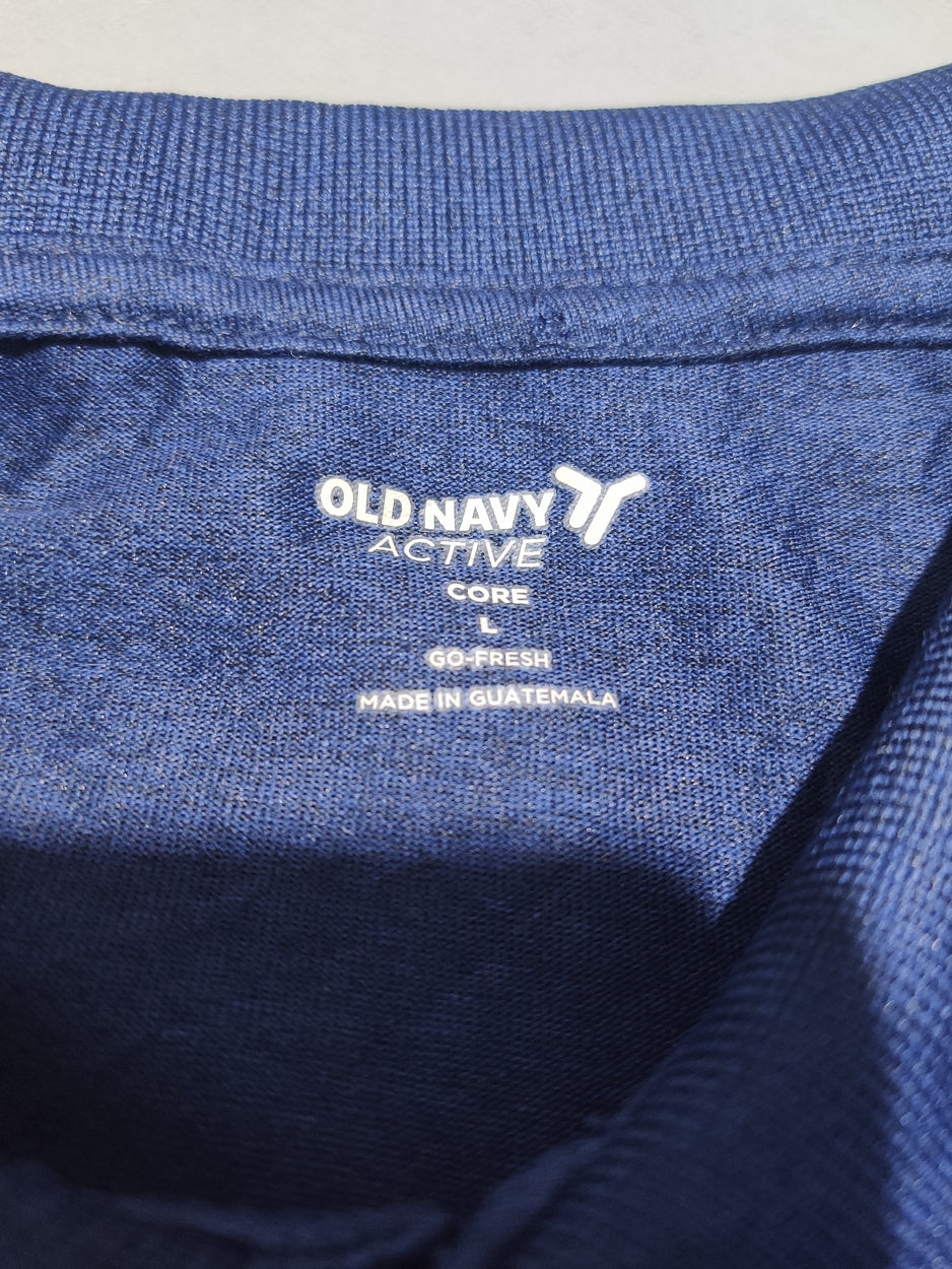 Old Navy Men Sport Blue Polo T Shirt