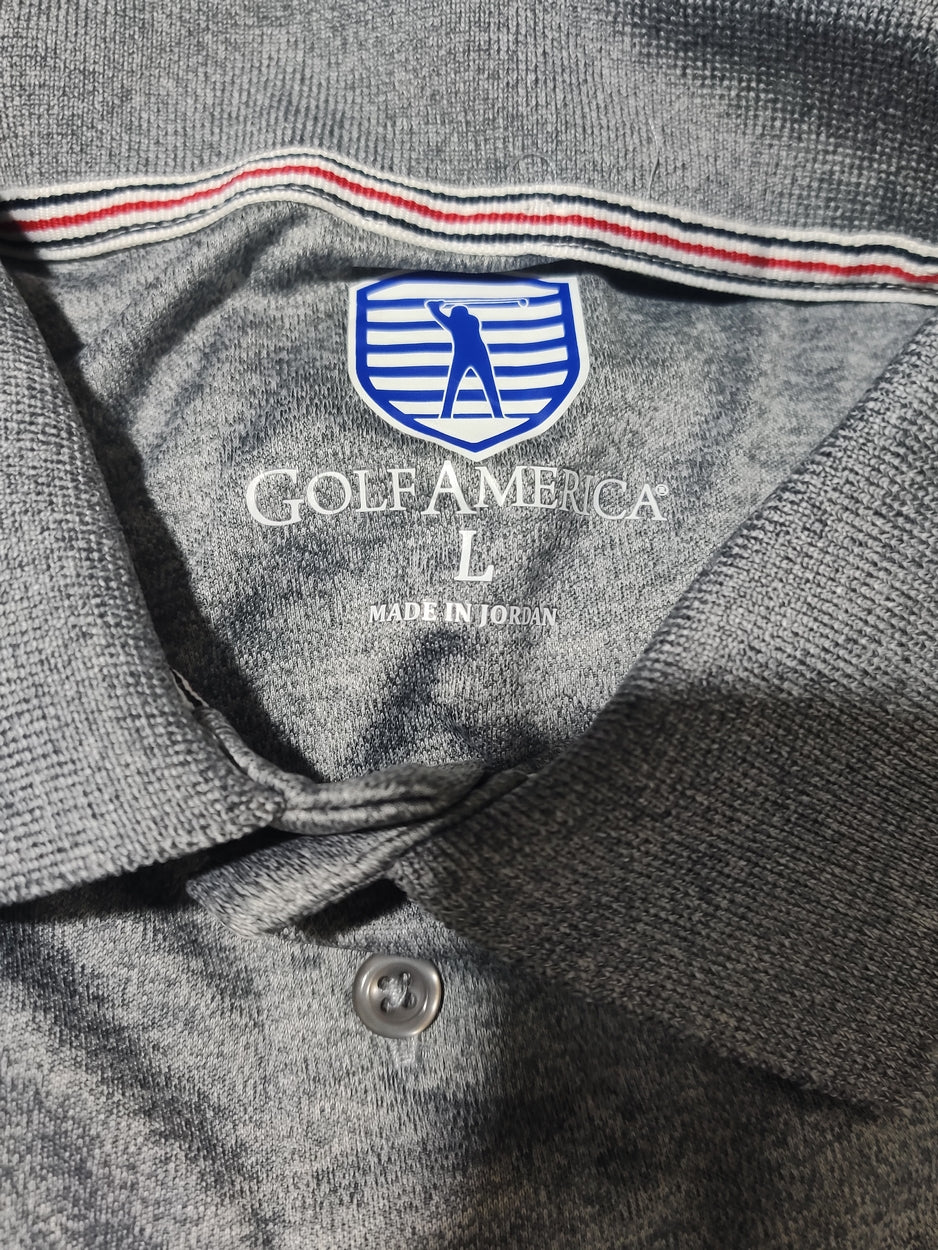 Golf America Men Sport Gray  Polo T Shirt