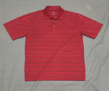 PGA Tour Men Sport Red Polo T Shirt