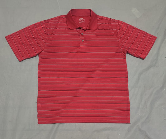 PGA Tour Men Sport Red Polo T Shirt