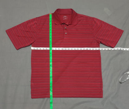 PGA Tour Men Sport Red Polo T Shirt