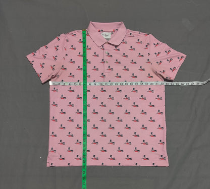 Good Fellow Men Sport Pink Polo T Shirt