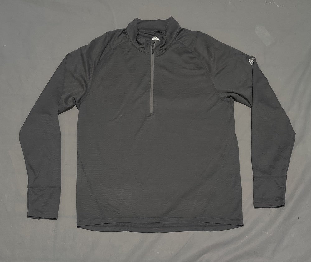 Tech Wick Men Sport Gray Half Zip Polo T Shirt