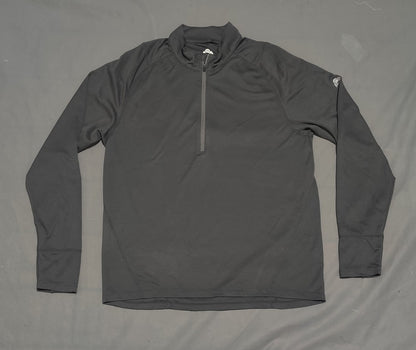 Tech Wick Men Sport Gray Half Zip Polo T Shirt