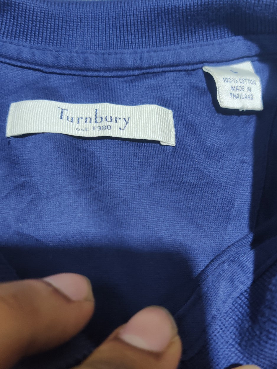 Turnbury Men Sport Blue Polo T Shirt