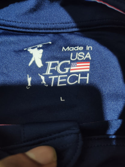 FG Tech Men Sport Blue Polo T Shirt