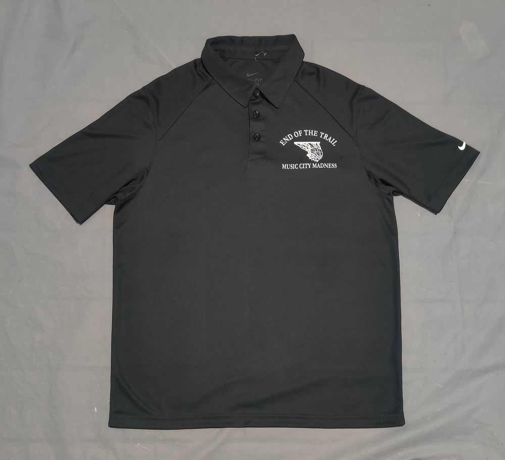 Nike Dri Fit Men Sport Black Polo T Shirt