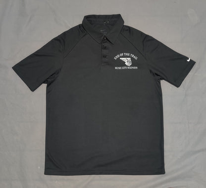 Nike Dri Fit Men Sport Black Polo T Shirt