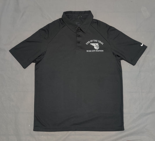Nike Dri Fit Men Sport Black Polo T Shirt