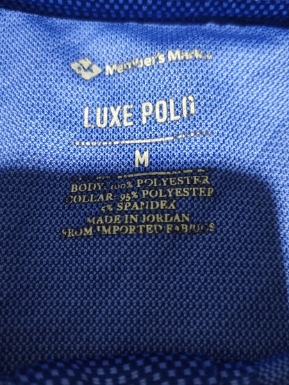 Member's Mark Men Sport Blue Polo T Shirt