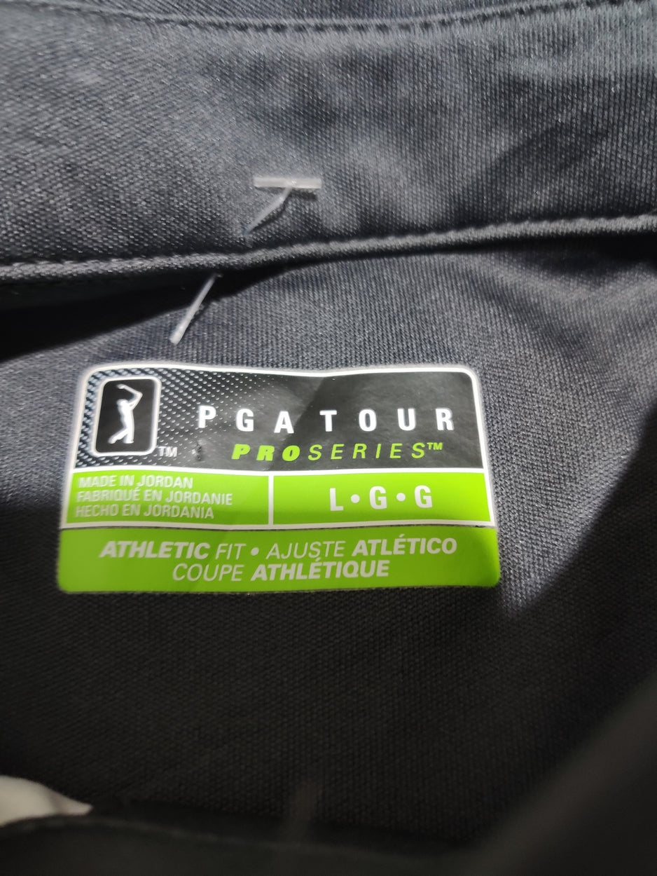 PGA Tour Men Sport Gray Polo T Shirt
