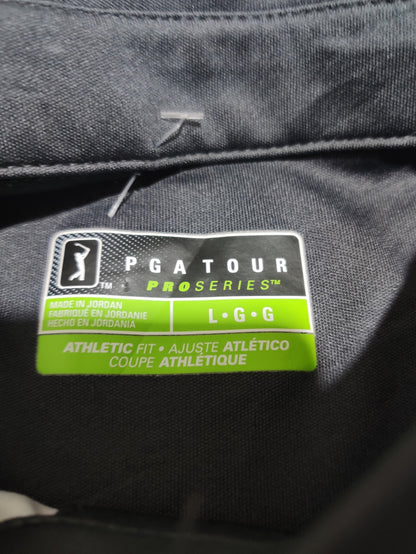 PGA Tour Men Sport Gray Polo T Shirt
