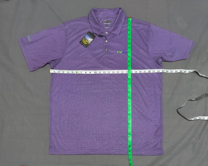 Pebble Beach Men Sport Purple Polo T Shirt