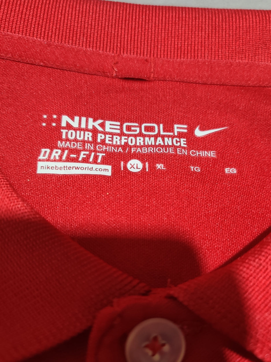 Nike Golf Men Sport Red Polo T Shirt