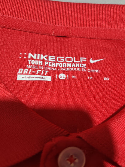 Nike Golf Men Sport Red Polo T Shirt