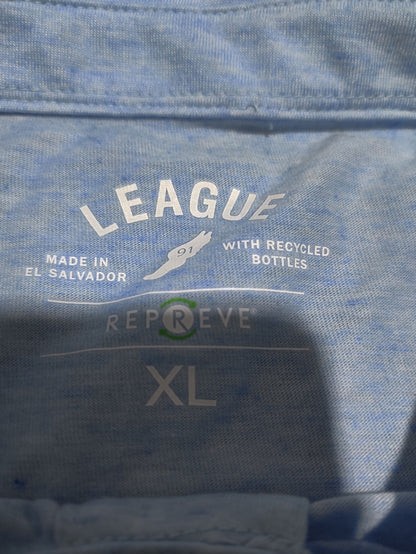 League Men Sport Blue Polo T Shirt