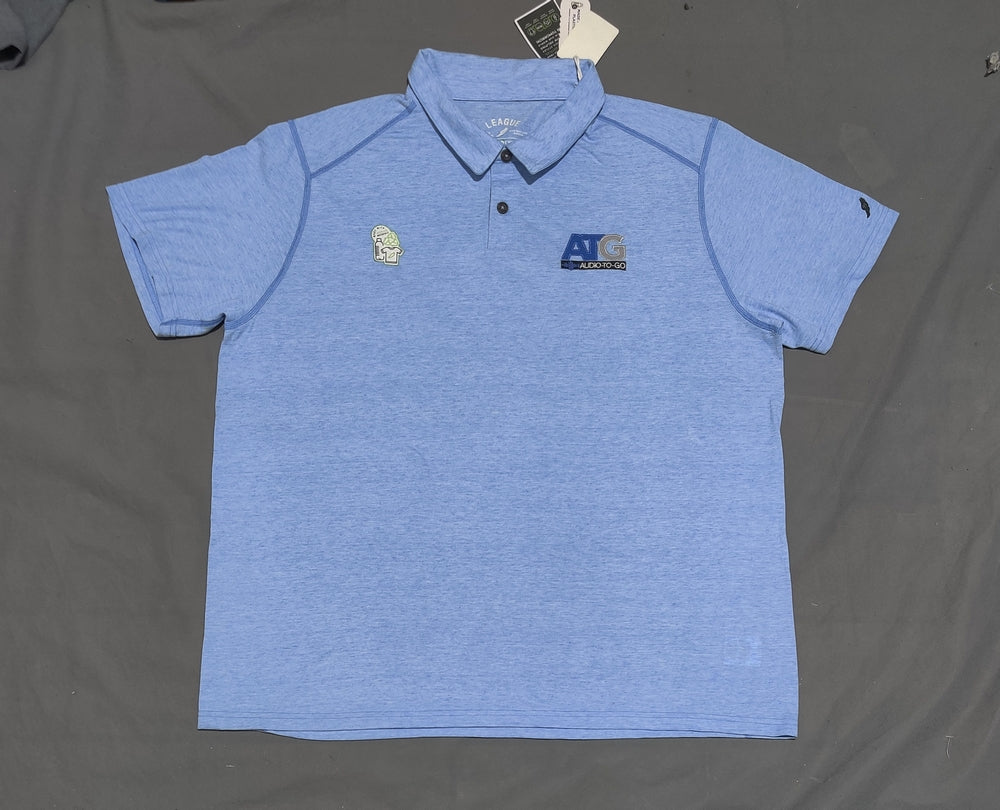 League Men Sport Blue Polo T Shirt