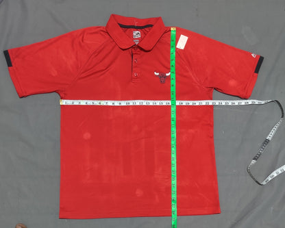 Majestic Men Sport Red Polo T Shirt