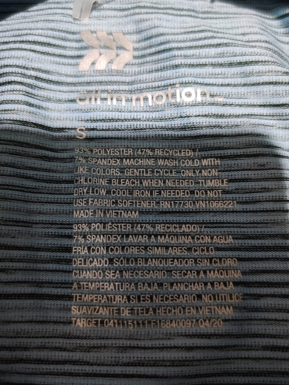All In Motion Men Sport Blue Polo T Shirt