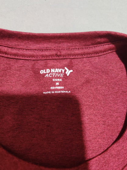 Old Navy Men Sport Maroon T Shirt