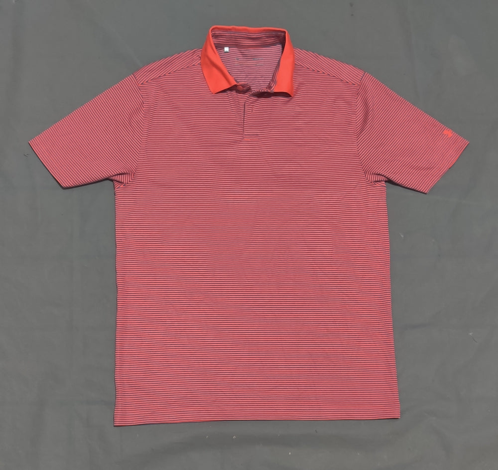 Under Armour Men Sport Orange Polo T Shirt