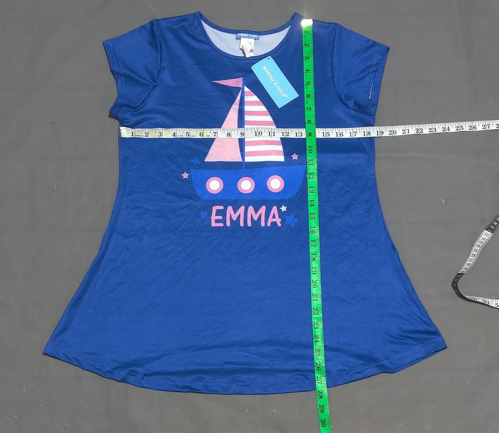 Monday's Child Women Sport Blue T Shirt