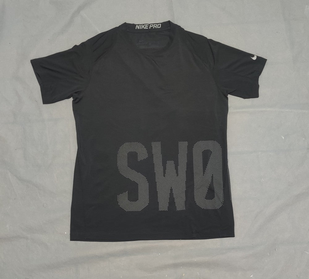 Nike Pro Women Sport Black T Shirt – Preloved Labels (view 2)