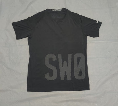 Nike Pro Women Sport Black T Shirt – Preloved Labels (view 2)