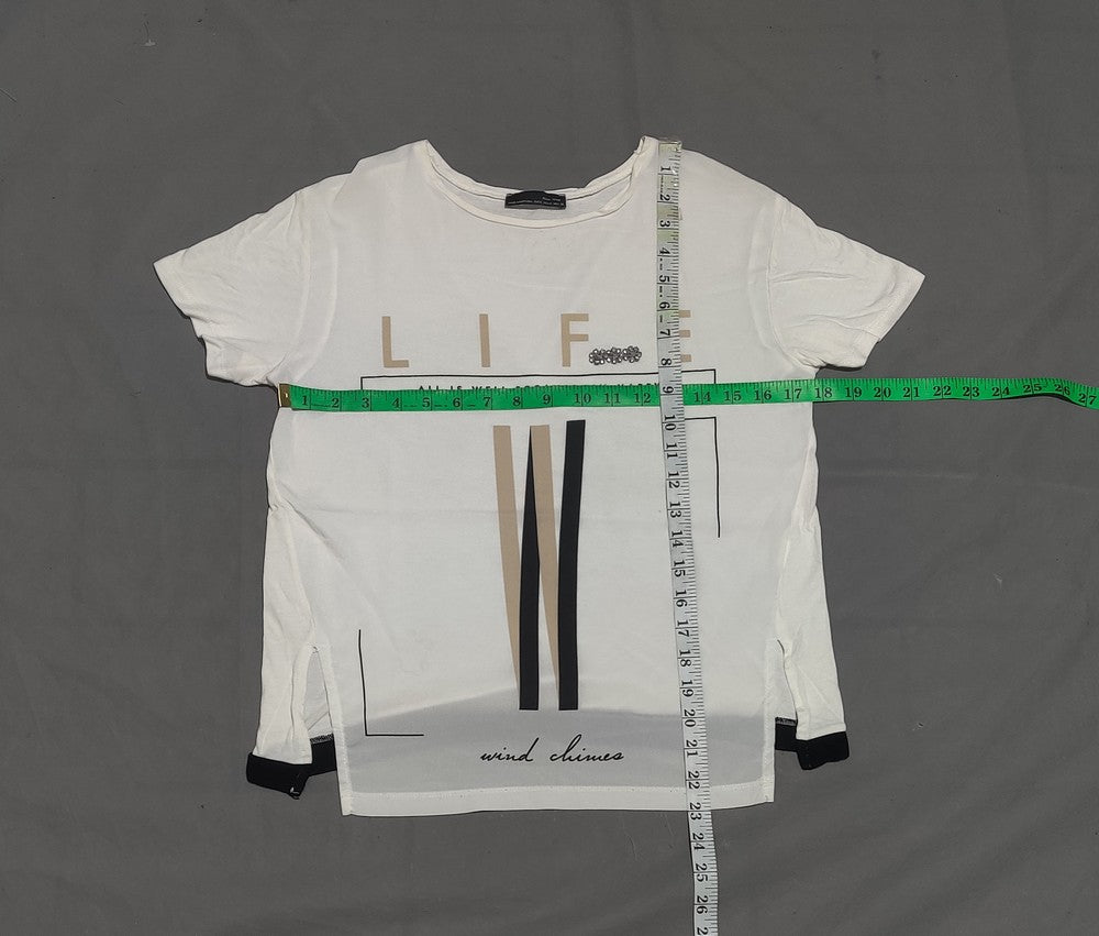 Zara W&B Women Sport White T Shirt