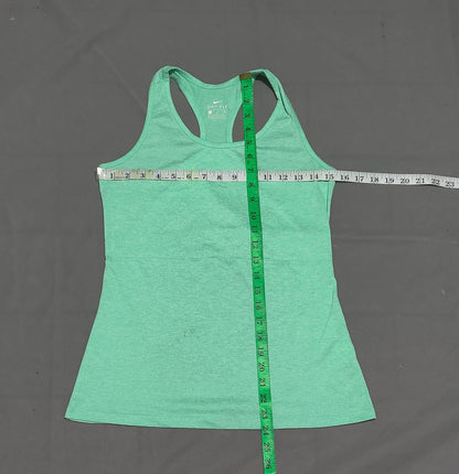 Nike Dri Fit Women Sport Green Vest T Shirt