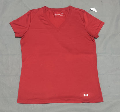 Under Armour Women Sport Maroon T Shirt – Preloved Labels (view 2)