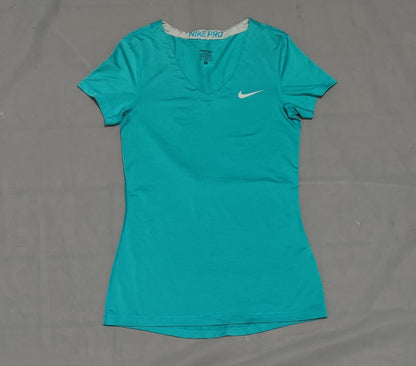 Nike Pro Women Sport Blue T Shirt – Preloved Labels (view 2)