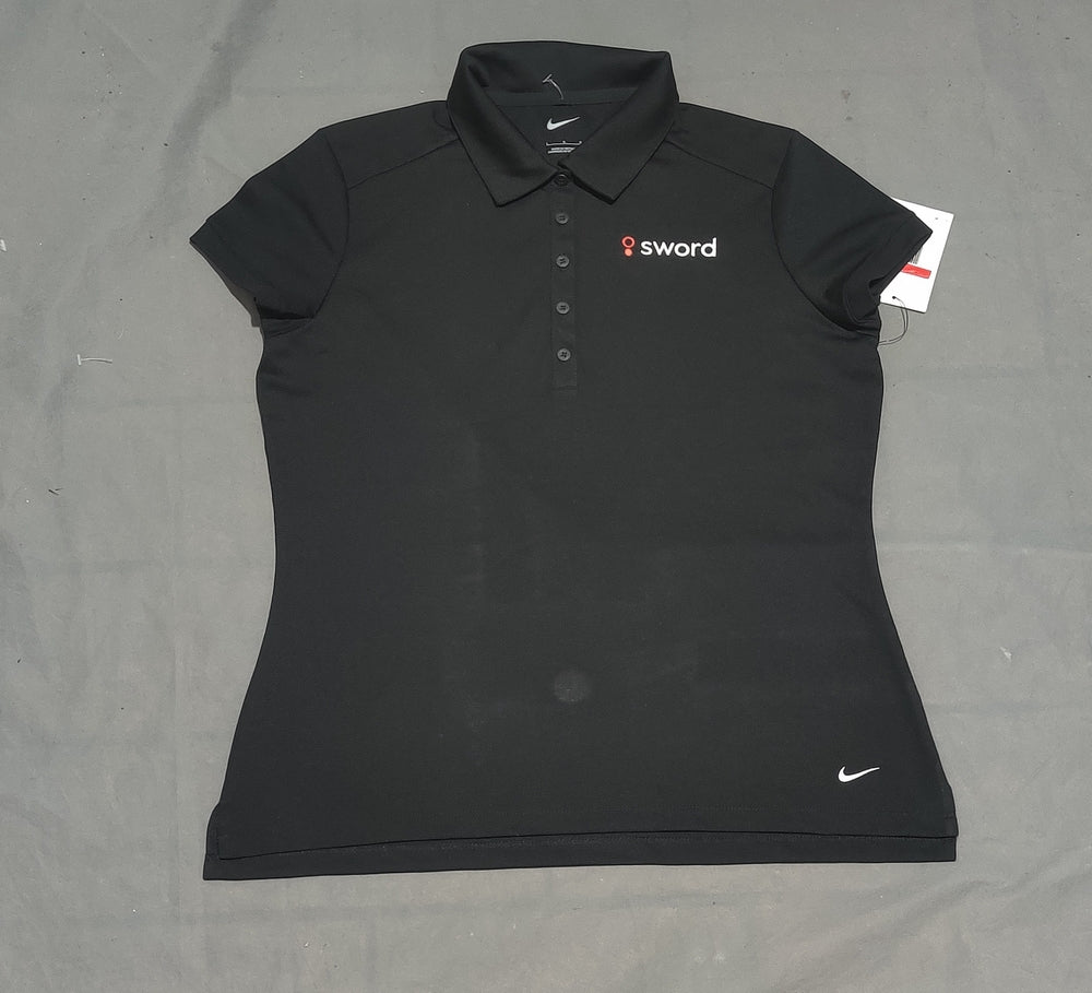 Nike Women Sport Black Polo T Shirt – Preloved Labels (view 2)