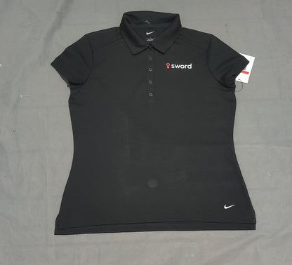 Nike Women Sport Black Polo T Shirt – Preloved Labels (view 2)