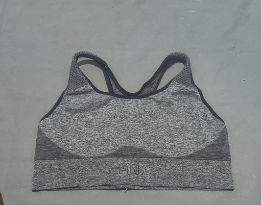 Pink Women Sport Gray Bra