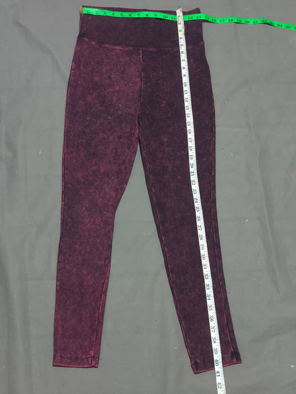 Zenana Signature Women Maroon Sport Tights