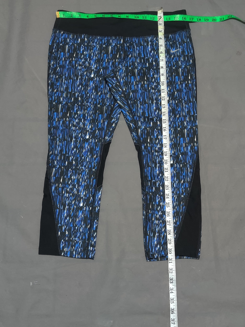 Nike Dri Fit Women Blue Sport Tights