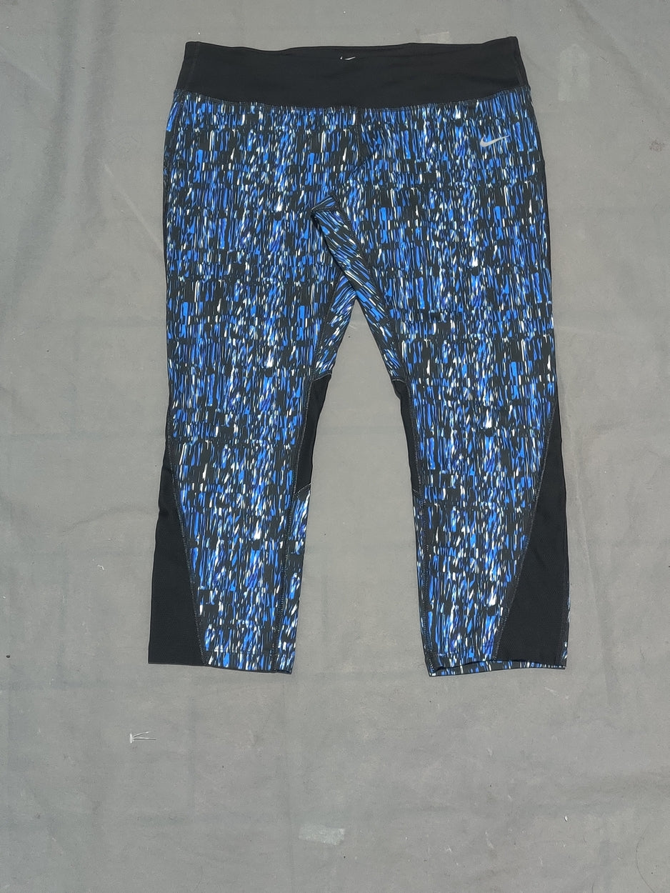 Nike Dri Fit Women Blue Sport Tights
