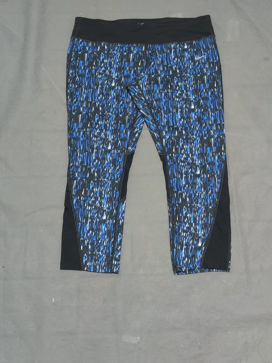 Nike Dri Fit Women Blue Sport Tights
