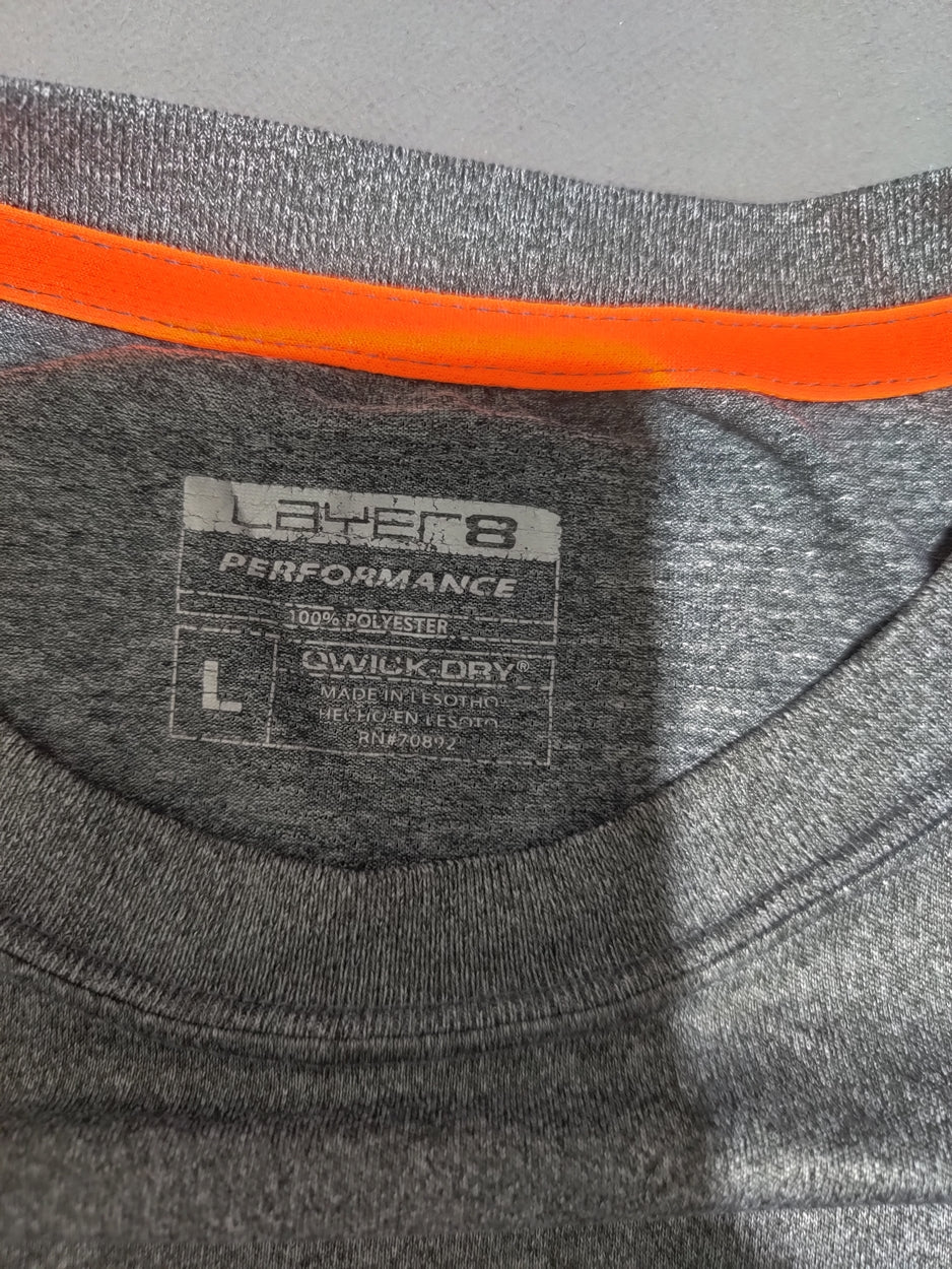 Layer 8 Men Sport Gray T Shirt