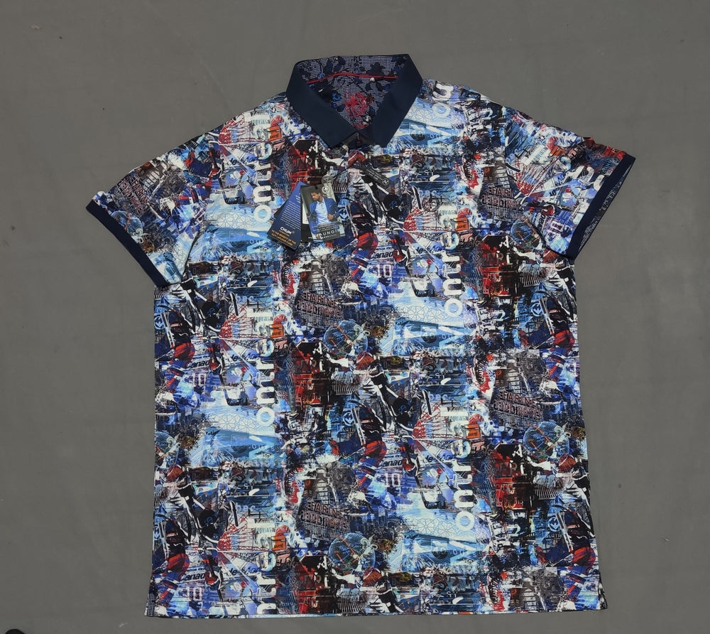 Au Noir Men Sport Blue Polo T Shirt