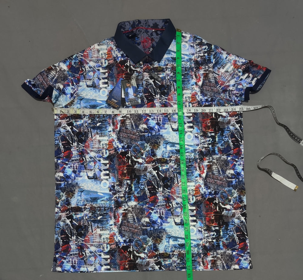 Au Noir Men Sport Blue Polo T Shirt