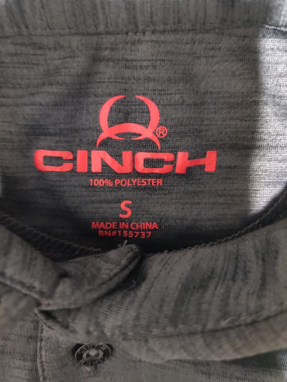 Cinch Men Sport Gray Polo T Shirt