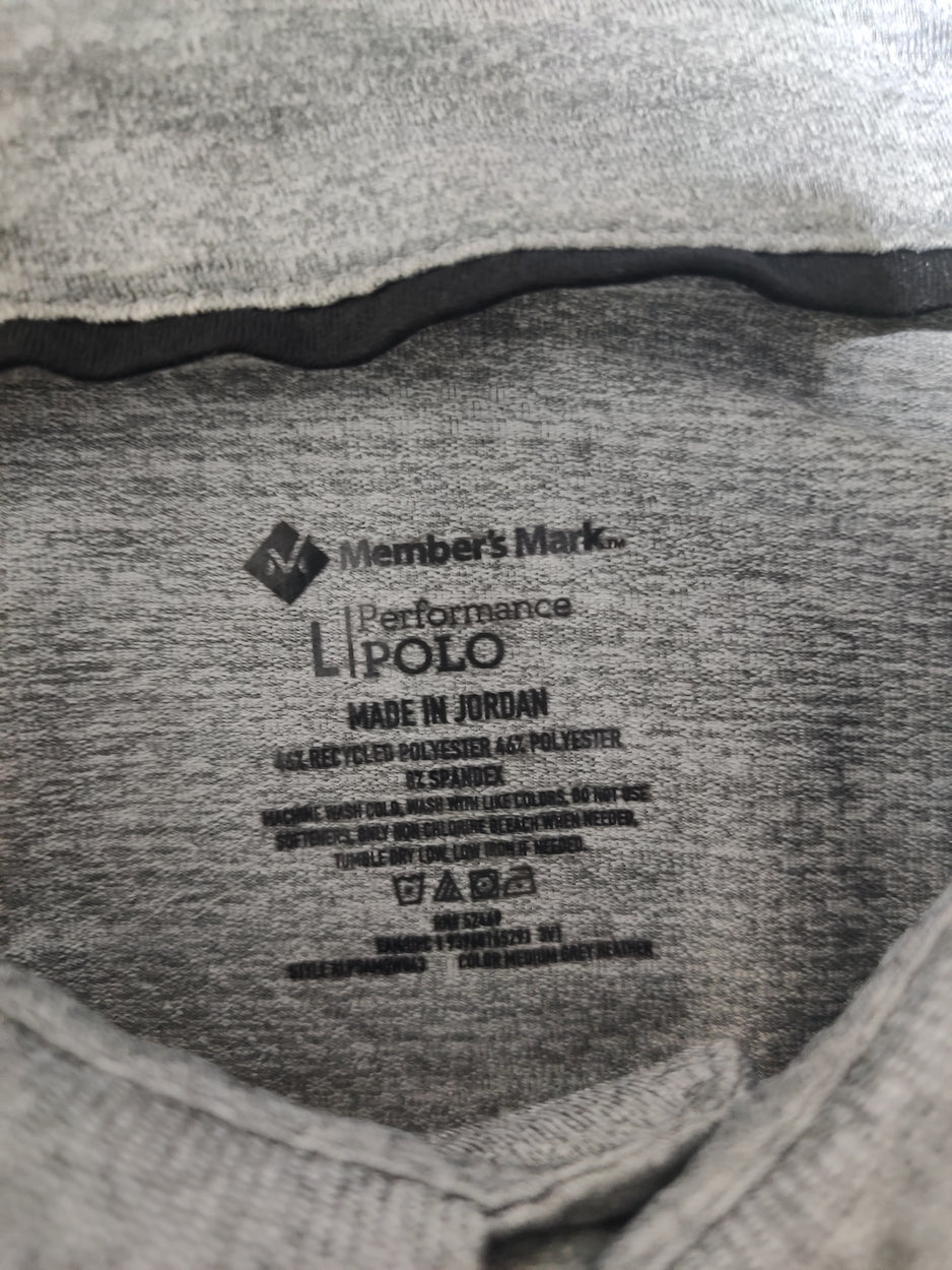 Member's Mark Men Sport Gray Polo T Shirt – Preloved Labels (view 3)