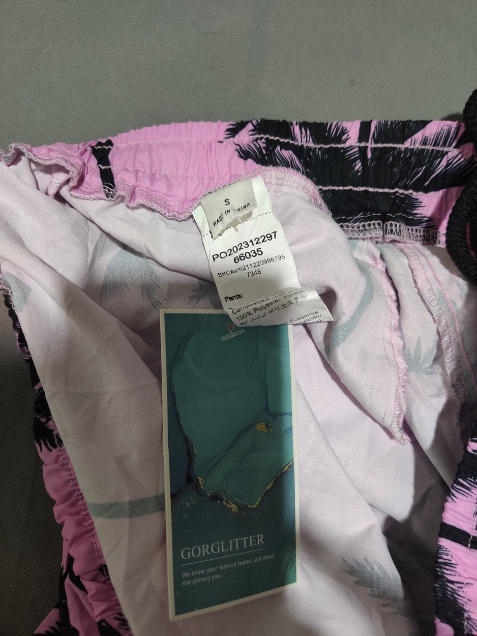 Gorglitter Men Sport Pink Short
