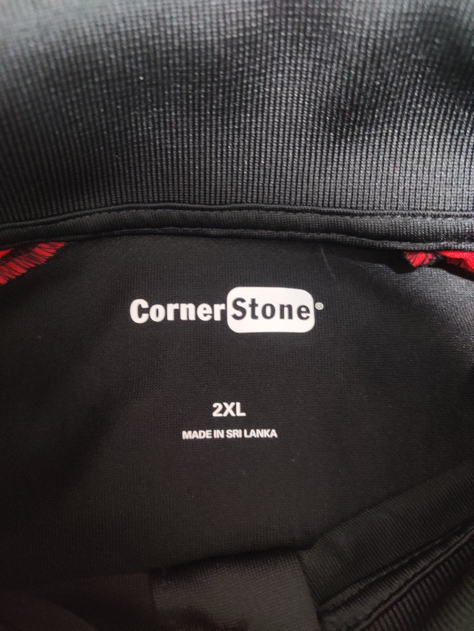 Corner Stone Men Sport Black Polo T Shirt